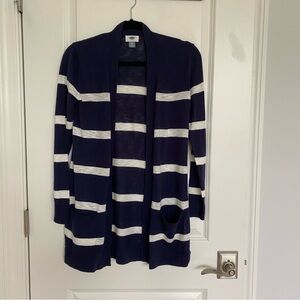 Old navy sweater, navy white stripe